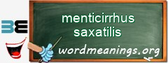 WordMeaning blackboard for menticirrhus saxatilis